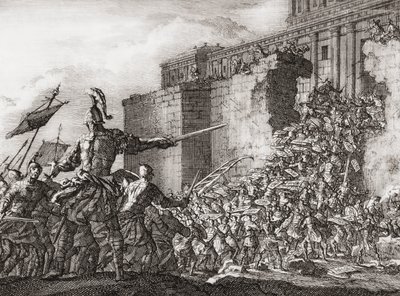 Pompeo attacca il Tempio di Gerusalemme nel 63 a.C. da Jan (after) Luyken