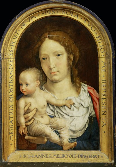 Dittico di Carondelet: Vergine e Cristo bambino ... da Jan (c.1472-c.1533) Gossaert