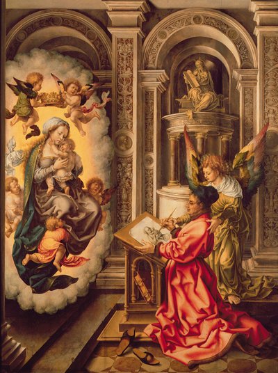 San Luca che dipinge la Vergine Maria, c.1520 da Jan (c.1472 c.1533) Gossaert