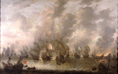 La Battaglia di Scheveningen, 31 luglio 1653, c.1654 da Jan Abrahamsz. Beerstraaten