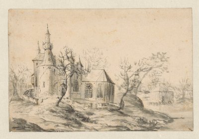 Chiesa su una collinetta da Jan Abrahamsz. Beerstraten