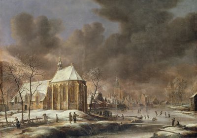 La chiesa di Nieukoop da Jan Abrahamsz. Beerstraten