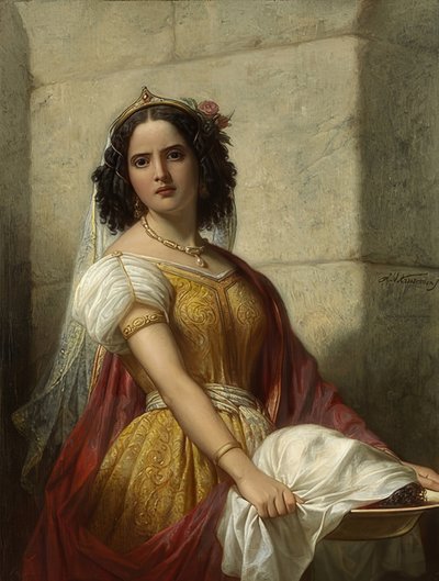 Salomè con la testa di Giovanni Battista da Jan Adam Janszoon Kruseman