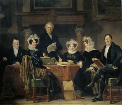 Reggenti e reggentesse del lebbrosario, Amsterdam, 1834-35 da Jan Adam Kruseman