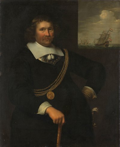 Ritratto di Jan Cornelisz Meppel, Luogotenente-Ammiraglio di Olanda e Frisia Occidentale da Jan Albertsz. Rotius