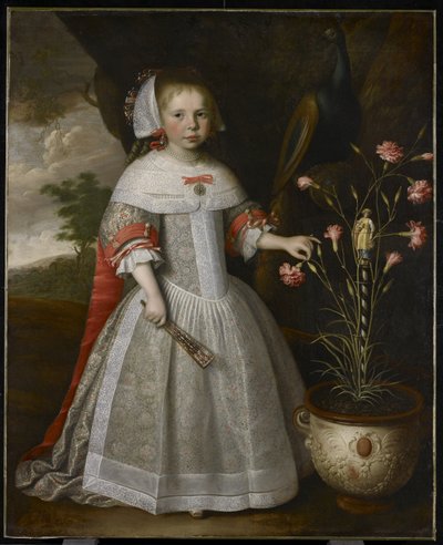 Ritratto di una giovane ragazza con garofani da Jan Albertsz Rotius