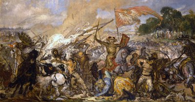 Schizzo della Battaglia di Grunwald da Jan Alojzy Matejko