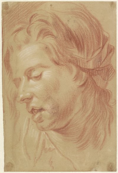 Testa di una donna con bocca semiaperta da Jan Anton Garemyn