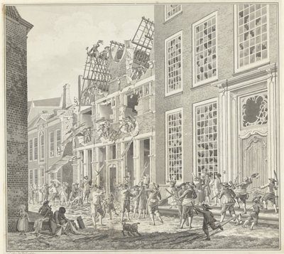 Saccheggio della casa di Lucas van Steveninck, 1787 da Jan Arends (signed by artist)