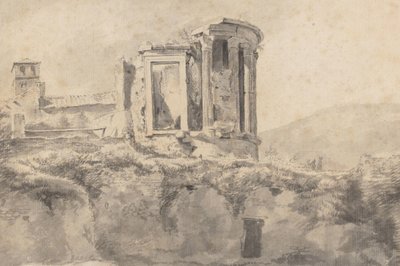 Veduta del Tempio di Vesta a Tivoli da Jan Asselijn (possibly)