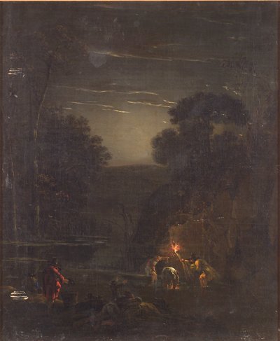 Pesca notturna di gamberi da Jan Asselijn
