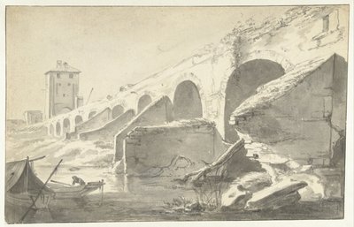 Ponte Molle a Roma (?) da Jan Asselijn