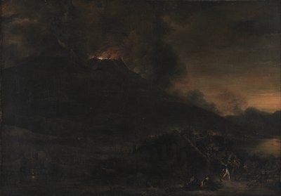 Eruzione del Vesuvio al Tramonto da Jan Asselijn