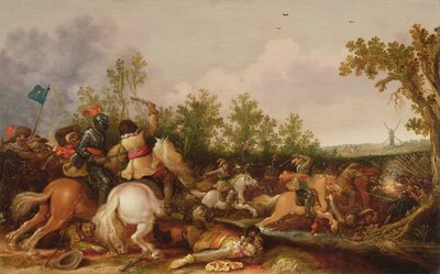 Uno scontro di cavalleria da Jan Asselyn