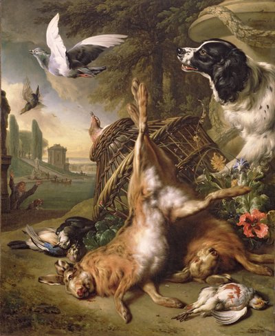 Natura morta con selvaggina e lepri da Jan Baptist Weenix