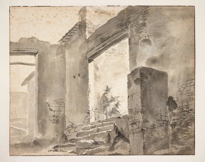 Due disegnatori in una rovina da Jan Baptist Weenix