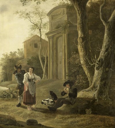 Il pifferaio (Scena pastorale con suonatore di shawm) da Jan Baptist Wolfaerts