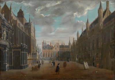 Piazza Burg a Bruges da Jan Baptist van Meunincxhove