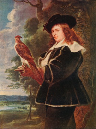 Un giovane con un falco, c1630 da Jan Boeckhorst