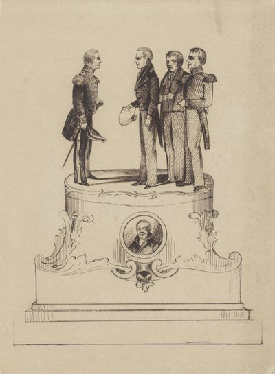 Progetto per il monumento per i 50 anni di indipendenza del Regno dei Paesi Bassi nel 1863 da Jan Bos