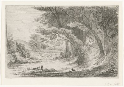 Bordo del bosco con conigli da Jan Bos Wz. (signed by artist)