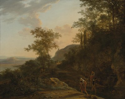 Paesaggio meridionale con viaggiatori a un guado da Jan Both