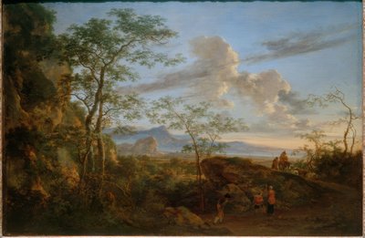 Paesaggio meridionale con pastori e gregge di pecore da Jan Both