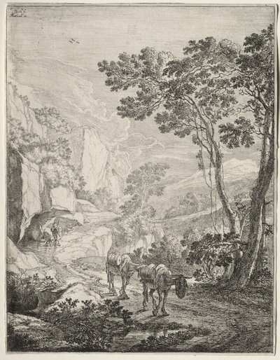 I due muli. Rocca Aquatica vicino ad Ancona da Jan Both
