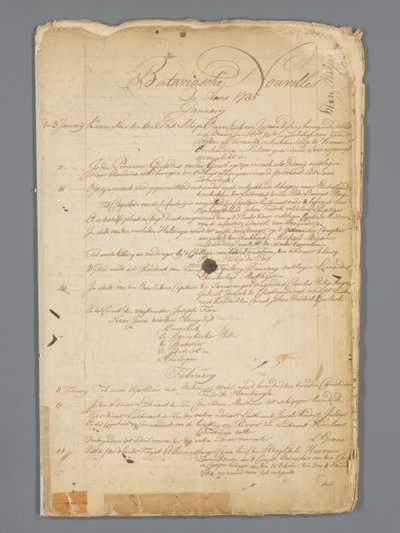 Notizie di Batavia 1785 da Jan Brandes