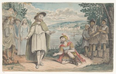 Centurione di Cafarnao inginocchiato davanti a Cristo da Jan Brandes