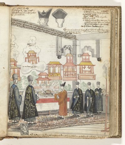 Giorno di sacrificio cinese a Batavia da Jan Brandes