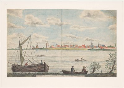 La città di Schoonhooven sul fiume Rhyn in Olanda da Jan Brandes