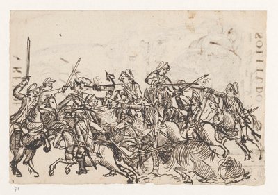 Battaglia a cavallo / Allegoria sulla guerra inglese da Jan Brandes