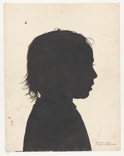 Ritratto in silhouette di Jan Brandes junior da Jan Brandes
