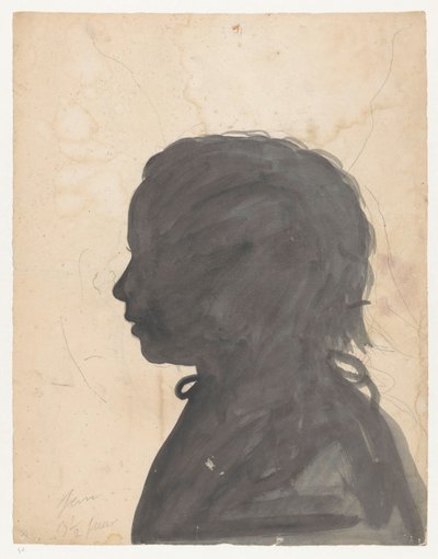 Ritratto in silhouette di Jantje Brandes da Jan Brandes