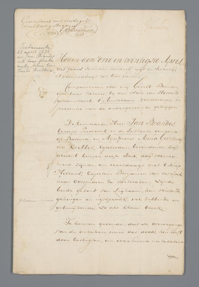 Testamenti di Brandes da Jan Brandes