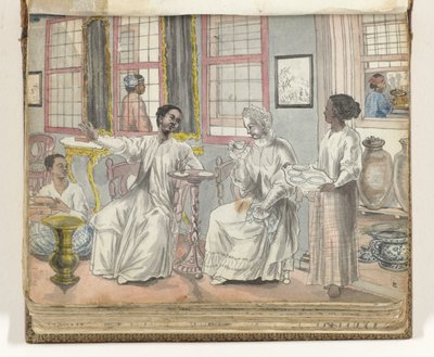Visita a una casa europea, Batavia da Jan Brandes