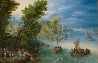 Paesaggio fluviale, 1607 da Jan Brueghel the Elder