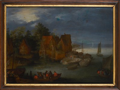 Villaggio sul fiume da Jan Brueghel the Elder