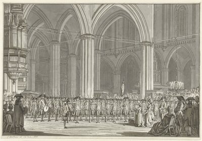 Società Pro Patria nella Nuova Chiesa, 1786 da Jan Bulthuis (signed by artist)