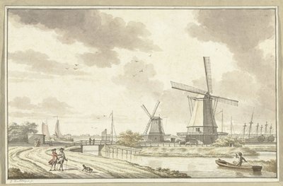 Veduta di Zandhoek, fuori Haarlemmerpoort ad Amsterdam da Jan Bulthuis