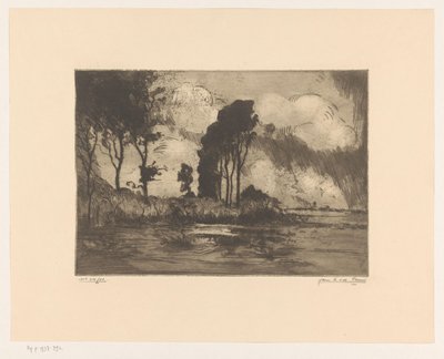 Paesaggio da Jan C. van der Ven (signed by artist)