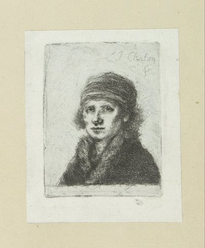 Giovane uomo con colletto di pelliccia da Jan Chalon
