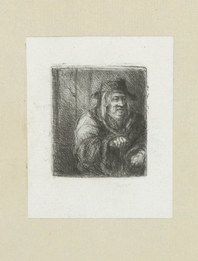 Vecchio con mantello e cappello (serie: The Compleat Work of Etchings by John Chalon) da Jan Chalon