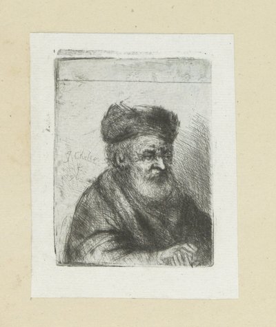 Vecchio uomo con le mani giunte da Jan Chalon
