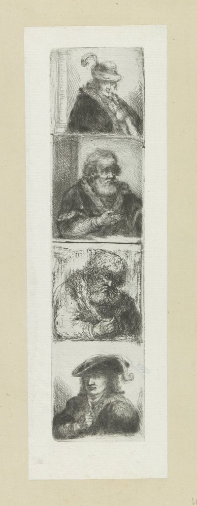 Quattro ritratti maschili da Jan Chalon