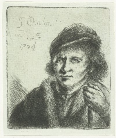 Uomo adulto con cappello e bastone da Jan Chalon