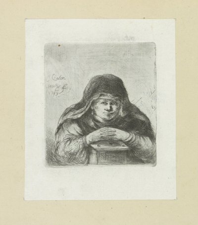 Donna sopra una stufa (serie: The Compleat Work of Etchings by John Chalon) da Jan Chalon