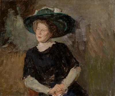 Signora con cappello da Jan Ciągliński