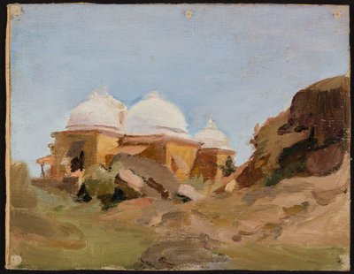 Tempel mit weißen Kuppeln. Von einer Reise nach Indien da Jan Ciągliński